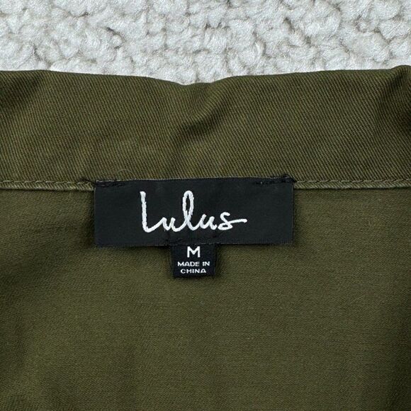 Lulus Ready For Action Olive Green Cropped Utility Jacket - Picture 5 of 11